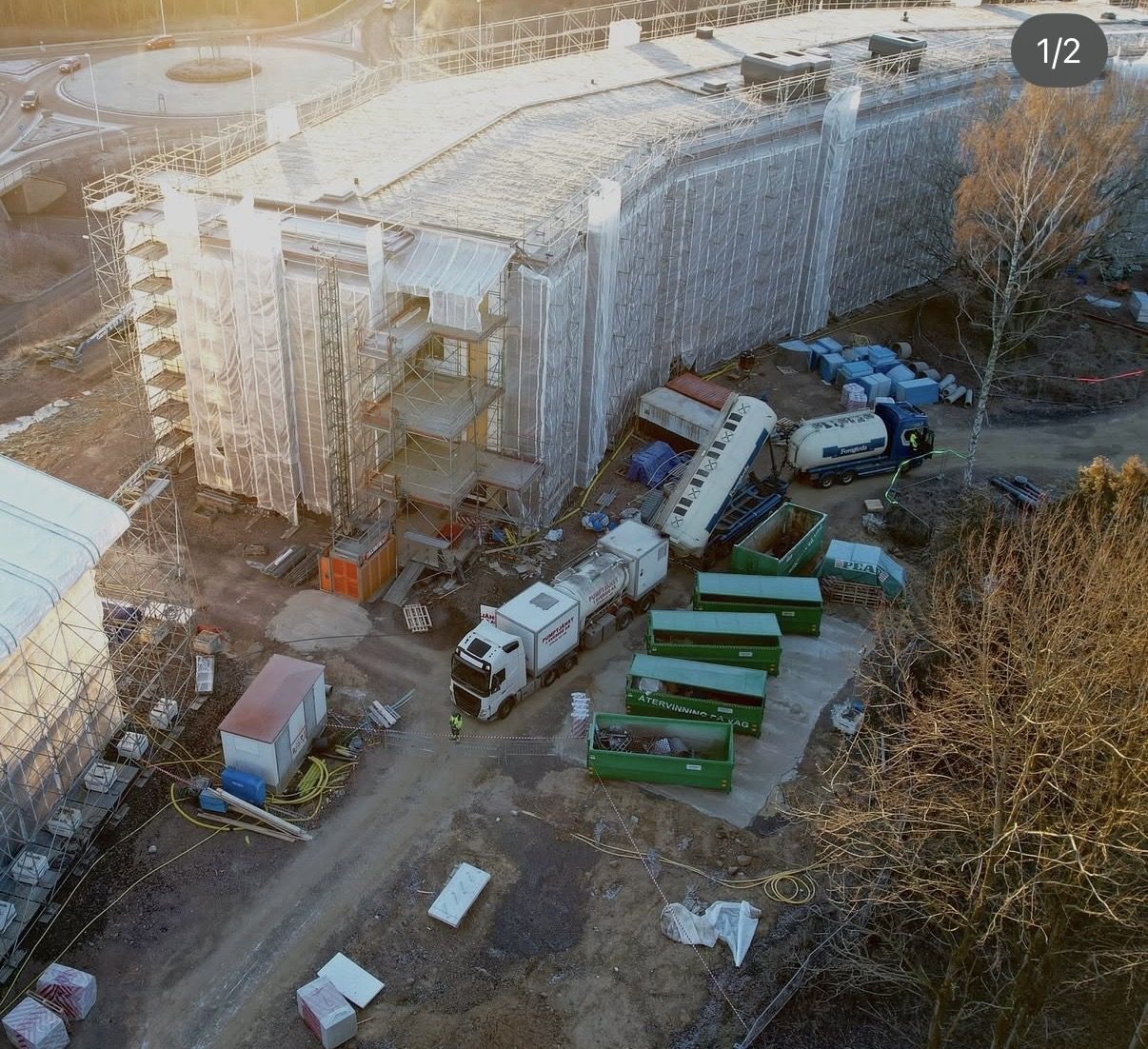 Developerský projekt — Etapová výstavba s pumpovacími trailermi