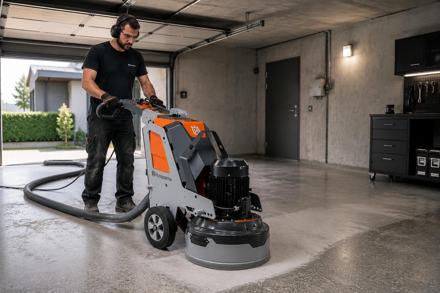 Brúsenie a leštenie betónových podláh — Príprava podkladu a leštený betón technikou Husqvarna